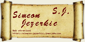 Simeon Jezerkić vizit kartica